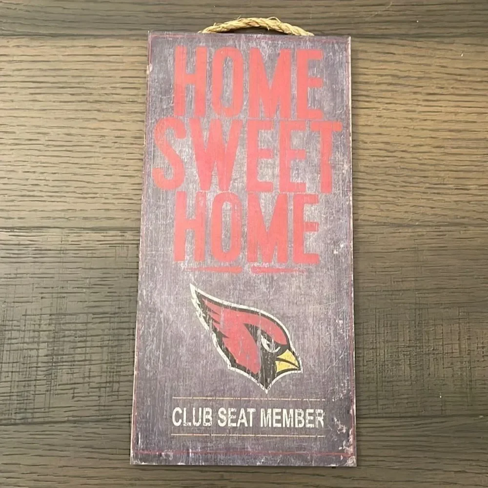 NFL arizona cardinals distressed wooden sign